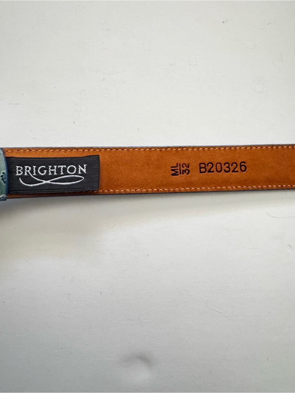 Brighton Blue Floral Leather Daisy Charms Belt size ML 32 - Picture 6 of 7